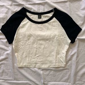 Black and White Crop Top